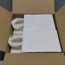 BAG BOX 100 Pack 5.9x3.1x8.25 Inch White Gift Bags with Handles,Bulk Kraft Paper Bags for Shopping, Retail, Merchandise, Wedding, Party Favors, Paper Grocery Sacks