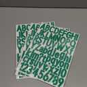 Vinyl Alphabet Stickers - 10 Sheets, 1 inch Self-Adhesive, Green Letter Decals for Mailbox, Scrapbooking, DIY Crafts, Classroom Decor, Door Car, Pack of 3