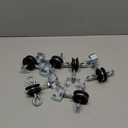 Gisafai 6 Pcs Electric Fence Gate Handles T Post Gate Handle Anchors Double Hook 2 Rings Steel Insulators with Easy Screws for Wire Electric Fence Wood Post Agricultural and Ranchers, Black