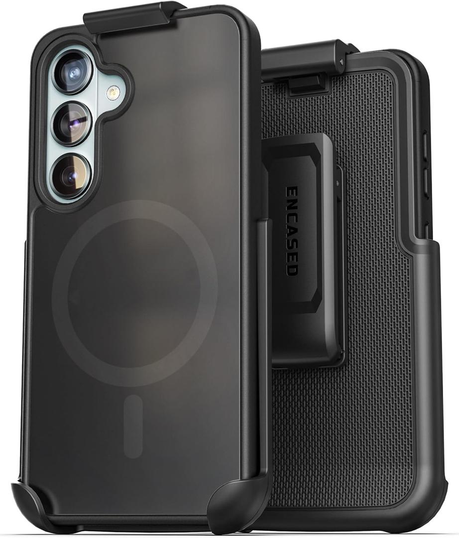 Encased SlimShield for Samsung Galaxy S26 Plus Case with Belt Clip (Compatible with MagSafe) Slim Protective Case & Holster (Black)