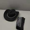 Cowboy Costume Outfit for Women Glitter Choker Necklace Cowboy Hat Buckle Belt Accessories Set for Halloween Cosplay Party