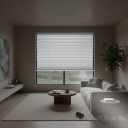 No Drill Cordless Pleated Fabric Shades, White, 22" W x 64" H