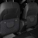 2 PCS Car Kick Mats, Leather Back Seat Protector with Storage Bag, Waterproof Automotive Backseat Cover Pad Prevent Kids Dirt Mud and Scratch, Interior Car Accessories(Black & Black)