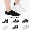 GUUNIEE No Show Socks Womens 4 or 6 Pairs Black Invisible Liner Non Slip Low Cut Socks Thin Short Ladies