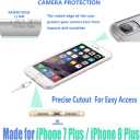 for iPhone 8 Plus Case,for iPhone 7 Plus Case for Women Men Girl,VoMotec Shockproof Anti-Scratch Slim Soft TPU Clear Protective Cover Cases for iPhone 8 7 Plus 5.5,Black Tiger Head with Colorful Cross