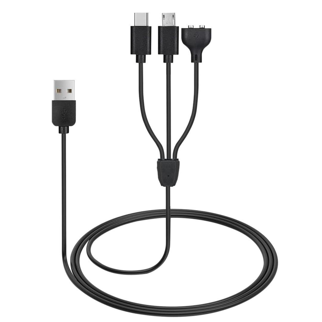 LONNKY 3-in-1 Dog Training Collar Charger for NVK, UKE, Delupet, Yawpet, Chicdeal, PECOLE Shock Collar and Remote, Shock Collar Charging Cord with Magnetic Charging, Type-C and Micro USB Cable