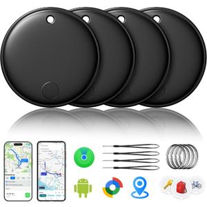 2026 Air Tracker Tags-4 Packs Android & iOS,Dual System Smart Tags Bluetooth Luggag Tracker Keys Finder/Item Locator Work with Apple Find My (iOS)&Google's Find Hub(Android) for Key,Backpack,Luggage