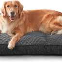 JOEJOY XL Orthopedic Dog Beds Large Sized Dog, Extra Thick Supportive Big Dogs Couch Bed with Sides, Ultra Soft Pet Bed Sofa for Large Dogs, Grey, 42''x30''