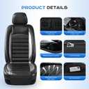 Coverado Cooling Car Seat Cover, 12V-24V Ventilated Seat Covers with 2 Fans & USB Ports, Carbon Fiber & Woven Mesh Fabric Cooling Seat Cushion with 3 Speed, Universal Fit for Most Vehicles, Gray