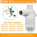 DP040-012 Drain Pump 4681EA1007A 5859EA1004F 5859EA1004P 5859EA1004G WH23X10020 (OEM) Replacement for LG Washer Drain Pump, Fits for WT1101CW WT5001CW WT7200CW WT5270CW WT1201CV WT4970CW WT4870CW