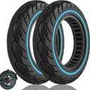 10x2.125 Solid Tire, Replacement for 10x2/54-152, 50/75-6.1, 10x2, 8.5x2 Original Tire, Fit for Ninebot F25 F40 D18W, Gotrax G4, iScooter i9 plus, isinwheel s9 max Electric Scooter, Blue