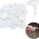 2 x 40 Pack Self Adhesive Wall Hook Sticky Ceiling Hooks Small Disc Sticker Hanger for Christmas Festival Wedding Decorations Baloon Storage Display 2cm/0.78