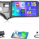 [4-Core 64G] Android 15 Car Stereo for Toyota Prius C 2012 2013 2014, Hikity 9'' Touch Screen Prius C Car Radio Wireless CarPlay Android Auto GPS Mirror Link 5G WiFi Bluetooth FM/EQ/RDS Backup Cam+MIC