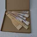 10 PCS Assorted Size Paint Brush Gilding Brush Gold Leaf Goat Hair Duster Flat Hake Brush Sweep Mops for Watercolor, Wash, Ceramic Pottery Painting, Metallic Foil Flakes Art Crafts Supplies