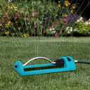Lawn Sprinkler, 18 Brass Nozzles Garden Water Oscillating Sprinkler for Yard Covers up to 3,600 sq.ft, Heavy Weight Base, Built-in Spray Jet Cleaning Needle