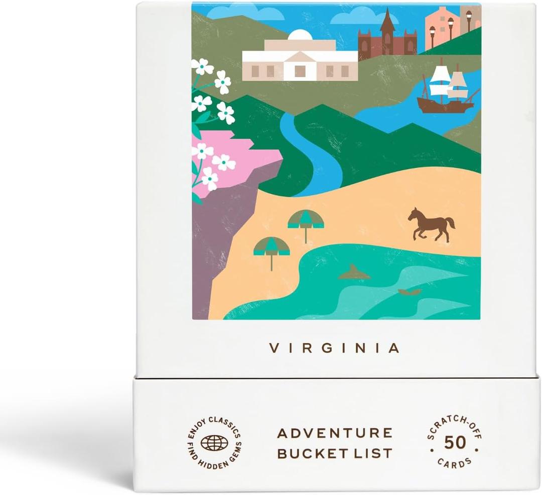 Reach International Outfitters Virginia Adventure Bucket List: 50 Scratch-Off Cards for Outdoor Activities, Tourist Attractions, and Road Trips - Perfect Travel Gift and Guide for Exploring