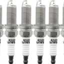 6240 Iridium Spark Plug 6pcs 22401-5M015 PLFR5A11 Compatible with Toyota 2002-2024,BMW 2004-2015,NISSAN 2000-2021,LEXUS 2005-2024,VOLVO 2006-2018,Porsche 2009-2020,Saab 2005-2015 L6 V6 (C01020013)