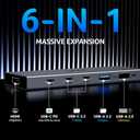Acer 6-in-1 USB C Hub 10Gbps, USB C to HDMI Adapter 4K@60Hz, 2USB-C 3.2, 1USB A 3.2, 1USB 2.0 Data Transfer, 100W PD Port, Type C Multiport Splitter for Laptop, MacBook Neo/Air/Pro, iPad Pro