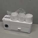 iHave Toothbrush Holders for Bathrooms, 3 Cups Toothbrush Holder Wall Mounted with Toothpaste Dispenser - Large Capacity Tray, Cosmetic Drawer - Bathroom Accessories & Bathroom Organization Storage (White)