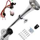 FARBIN Air Horn for Truck 12V Loud Train Horn 150dB Airhorn Kit with Compressor for Any 12V Vehicles Trucks Lorries Trains Cars Boats (Silver)