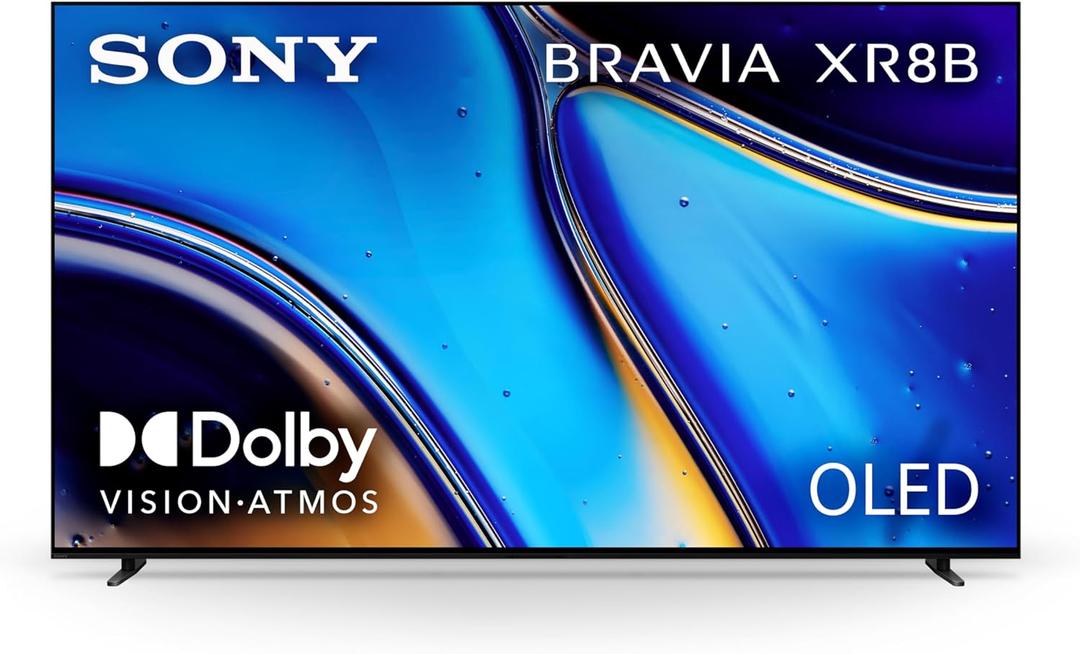 Sony 65 Inch OLED 4K Ultra HD TV BRAVIA XR8B Smart Google TV with Dolby Vision HDR and Exclusive Features for PlayStation 5 (K-65XR8B), 2025 Model