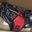 PHOEPET No Pull Dog Harnesses for Small Dogs Reflective Adjustable Front Clip Vest with Handle 2 Metal Rings 2 Buckles [Easy to Put on & Take Off](S, Red)
