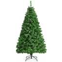 6ft Pre-lit Fiber Optic PVC Artificial Christmas Tree w/ 617 Branch Tips