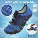 Scurtain Water Shoes for Kids Boys Girls Quick Dry Aqua Shoes Barefoot Beach Sports Swim Pool for Little Big Kid with Drainage