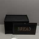 Bread Box for Kitchen Countertop, Large Capacity Bread Storage Container for Homemade Bread, Wooden Bread Holder Bread Bin for Kitchen Counter Corner, Cabinet, Pantry, Cupboard (Black)