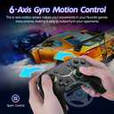 Switch Controller, Wireless Pro Controller for Switch/Lite/OLED/iPhone/Mac/iPad/iOS/Android/Phone/PC/Steam/TV,Bluetooth controllers with Programming/ 4 Vibration / 3 Turbo Modes/6-Axis/Motion/RGB