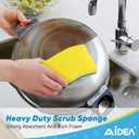 3 x AIDEA Sponges Kitchen, XL Heavy Duty Dish Sponge, Cleaning Dish Scrubber Sponge for Home and Kitchen, Extra Large Cleaning Supplies for Pots, Pans, 24 Pack