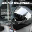 CYRIL Modular Motorcycle Helmet DOT Approved Flip up Full Face Helmets with Dual Visor Sun Shield for Adults Men and Women, XXL