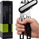 Heavy Duty Manual Can Opener with Magnet - Smooth Edge Hand Held Safety Can Opener& Bottle Opener, Ideal Gifts for Seniors & Can Openers for Seniors Soft Comfortable Handle, Large Handheld Turn Knob