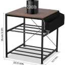AHOWPD 3D Printer Stand with Filaments Storage - 3D Printer Table Filament Storage Rack Heavy Duty 3D Desk for Workshop Studio Office (Brown)