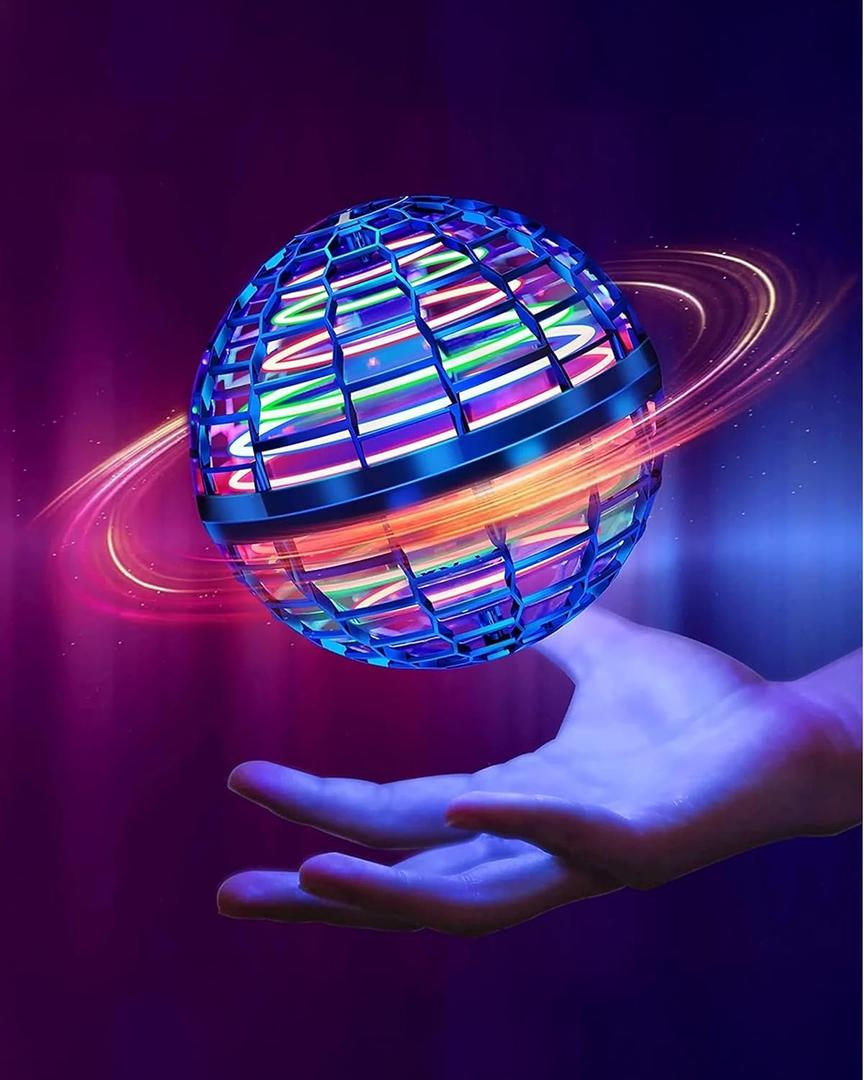 Galaxy Ball 2026 Flying Orb Toy Hand Controlled Drone Ball, Boomerang Hover Ball Toy LED Lights, USB Rechargeable Gravity Disc Spinner, Gesture Control Mini Drone for Kids 8-12 Indoor Hover Drone