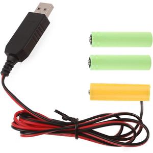 Power Converter USB to 4.5V AA Battery Eliminators Replace 3pcs 1.5V AA Batteries for LED Lights Radio Electronic Toy