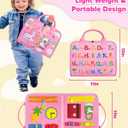 Exorany Busy Board Montessori Toys for Toddler Girl Birthday Gifts, Busy Book Sensory Learning Toys for Toddlers, Toddler Girl Airplane Car Travel Toy Educational Activities