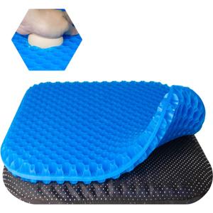 EVEME Gel Seat Cushion for Long Sitting with Non-Slip Cover,Cooling seat Cushion,Breathable Honeycomb Design Absorbs Pressure Points,for Office Chair, Home Car seat,Wheelchair