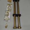 2 Pack Telescoping Curtain Rods, Side Curtain Rods 1Inch Diameter Drapery Rods 12-20Inch Length Adjustable Rod with Brackets Window Treatment-Warm Gold
