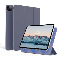 KENKE for iPad Air 13 Inch Case M3/M2 (2025/2024), iPad Pro 12.9 Inch 6th/5th/4th Gen (2022/2021/2020), Powerful Magnetic Attachment, Slim Trifold Stand Case, Auto Wake/Sleep, Purple