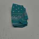 Unittype 36 Pieces Paisley Bandana Novelty Headband Square Scarf Cowboy Bandanas for Halloween Party Costume (Teal Color)