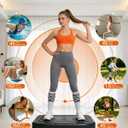 Vibration Plate Exercise Machine, Vibrating Platform for Lymphatic Drainage with 200 Adjustable Speeds, Power Vibration Plate for Weight Loss & Fitness, Supports Max Weight 450 Lbs