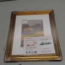 VIOLABBEY 8x10 Picture Frame Gold, Photo Frames, Fits Pictures 5x7 with Mat or 8 x 10 without Mat, Vintage Display for Tabletop and Wall