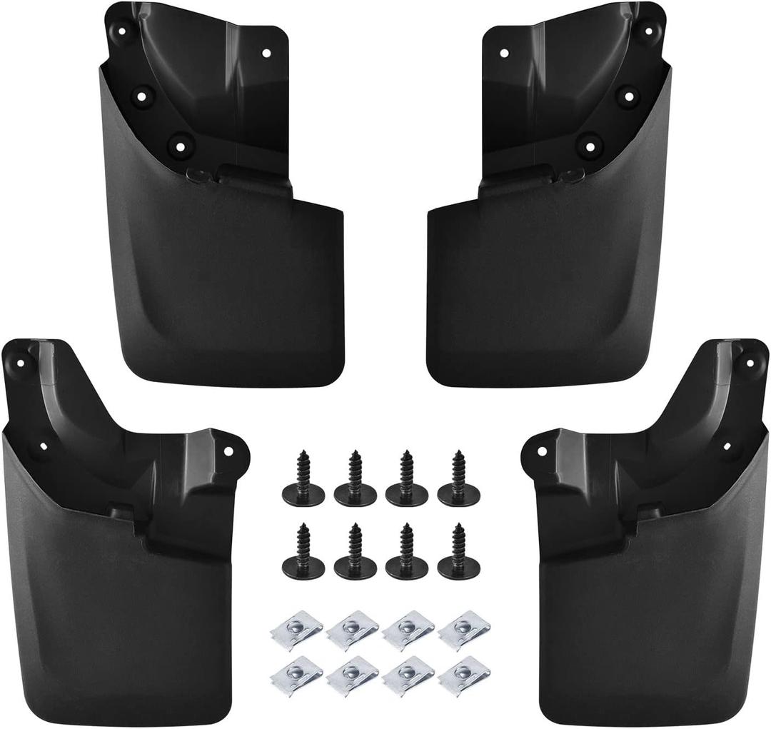 SPEEDWOW Mud Flaps Splash Guards Fit for 2016-2022 Toyota Tacoma with Fender Flares (Except SR Models), Front and Rear Mudflaps Splash Guards 4Piece/ Set （No Drilling Required)