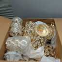 10PCS Gold Flower Vases Table Decorations, 24Inch Wedding Flower Vases Stand Set, Metal Trumpet Tall Vase for Event Restaurant Hotel Party Centerpieces, Vintage Style