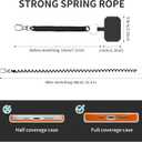 HOTEMIA Phone Tether Lanyard Anti Theft Strap with Carabiner - Anti-Drop Outdoor Accessory for Skiing, Hiking, Cycling, Fishing & Climbing - Fit Most Cell Phones (Black+Black)