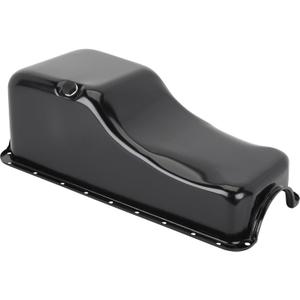 Speedway Motors Oil Pan Compatible with 1968-1978 Big Block Ford 429 460, Front Sump Black Steel Wet Sump Engine Oil Pan, Stock Capacity Factory Reproduction for BBF V8 Engines