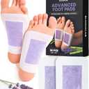 BloomLab Lavender Bamboo Vinegar Foot Pads with Ginger & Mugwort, Premium Overnight Herbal Foot Patches for Tired Feet, Warm Comfort & Fresh-Feeling Feet, 26 Count