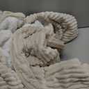 Bedsure GentleSoft Electric Blanket Full Size  Soft Ribbed Flannel Heated Blanket with 6 Heat Settings, Heating with 10 Time Settings, 8 hrs Timer Auto Shut Off, Gifts for Grandma (72"x84", Cream)