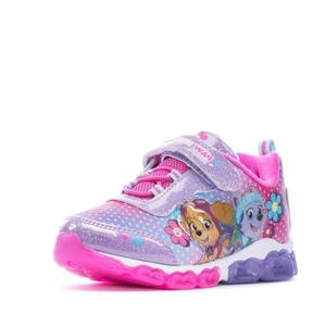 Nickelodeon Kids Paw Patrol Shoes for Girls - Skye and Everest LED Light Up Sneakers Slipon Lightweight Breathable Running Shoe - Purple Pink 2 (Size 8 Toddler)